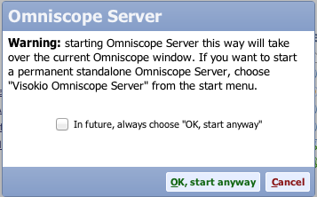 Start Omniscope Server